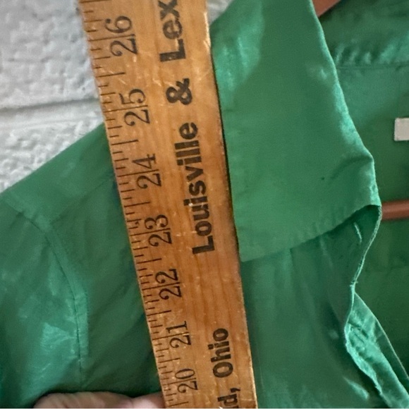 Green j. Crew silk cotton blend Shirt - Picture 5 of 6